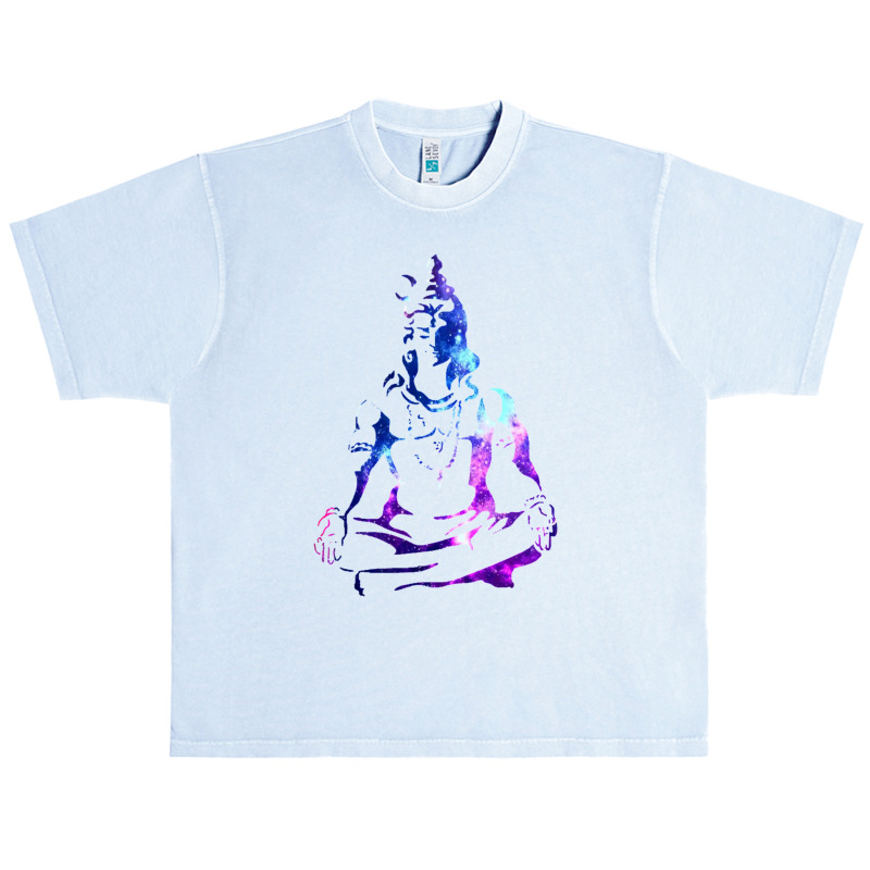 Adiyogi Meditating Galaxy Art Urban Heavy T-shirt | Artistshot