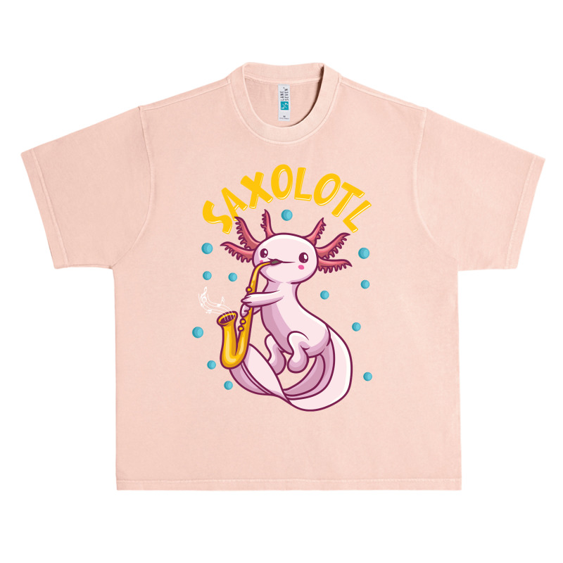 Saxolotl Sax Playing Axolotl Pun Walking Fish Urban Heavy T-shirt | Artistshot