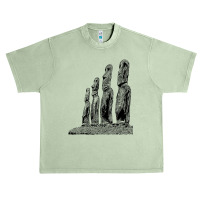 Easter Island Moai Statue Monolith World Mystery Urban Heavy T-shirt | Artistshot