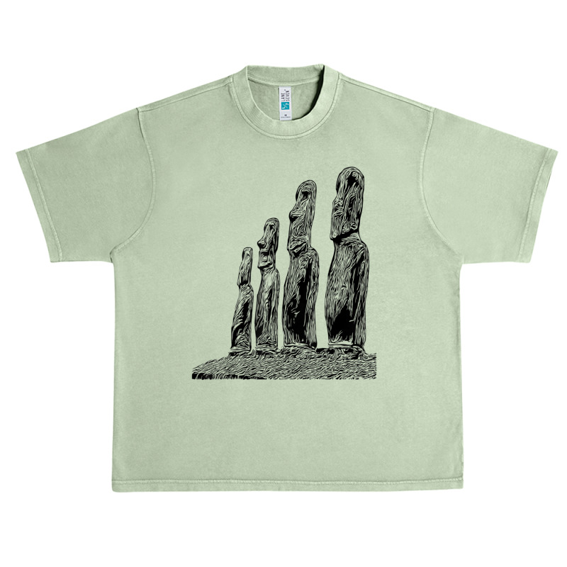 Easter Island Moai Statue Monolith World Mystery Urban Heavy T-shirt | Artistshot