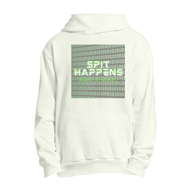 Spit Happens Wear A Mask Urban Pullover Hoodie | Artistshot