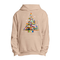 Christmas Library Tree Lights For Librarian And Book Lover Long Sleeve Urban Pullover Hoodie | Artistshot