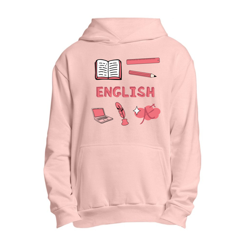 Lot D Amp X27 Autocollants Coral English School Subject Urban Pullover Hoodie | Artistshot