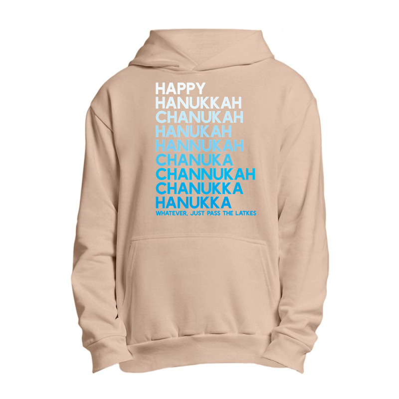 Happy Hanukkah Jewish Holiday Chanukah Menorah Dreidel Urban Pullover Hoodie | Artistshot