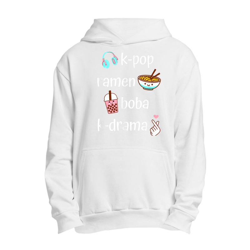 Cute Kawaii K Pop Ramen Boba Bubble Tea K Drama Lover Urban Pullover Hoodie | Artistshot