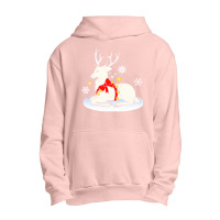 White Stag White Stag With Christmas Bells And Bow Urban Pullover Hoodie | Artistshot