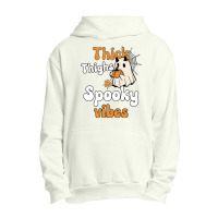 Thick Thighs Spooky Vibes Thick Thighs Spooky Vibes - Retro Groovy Vin Urban Pullover Hoodie | Artistshot