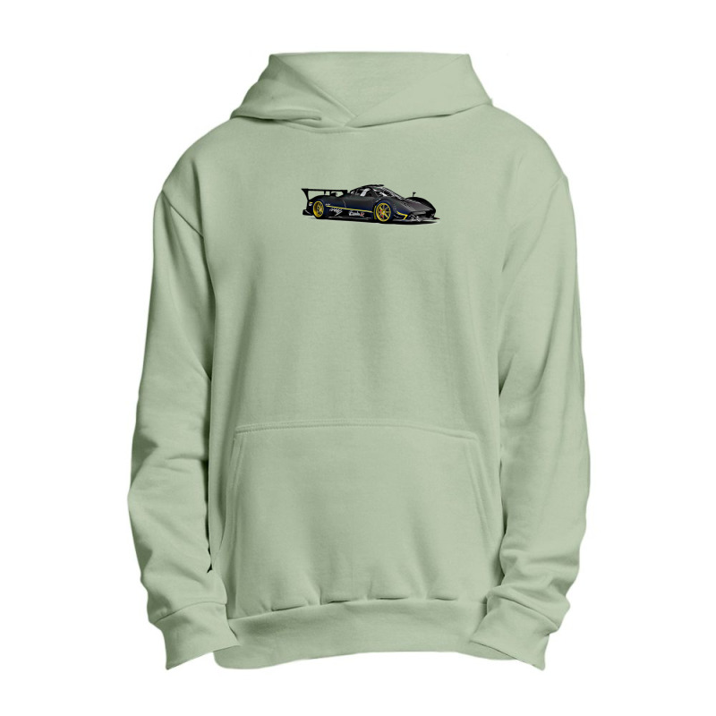 Pagani Zonda R Supercar Racing Cartoon 1 Urban Pullover Hoodie by ThomasAndruska | Artistshot