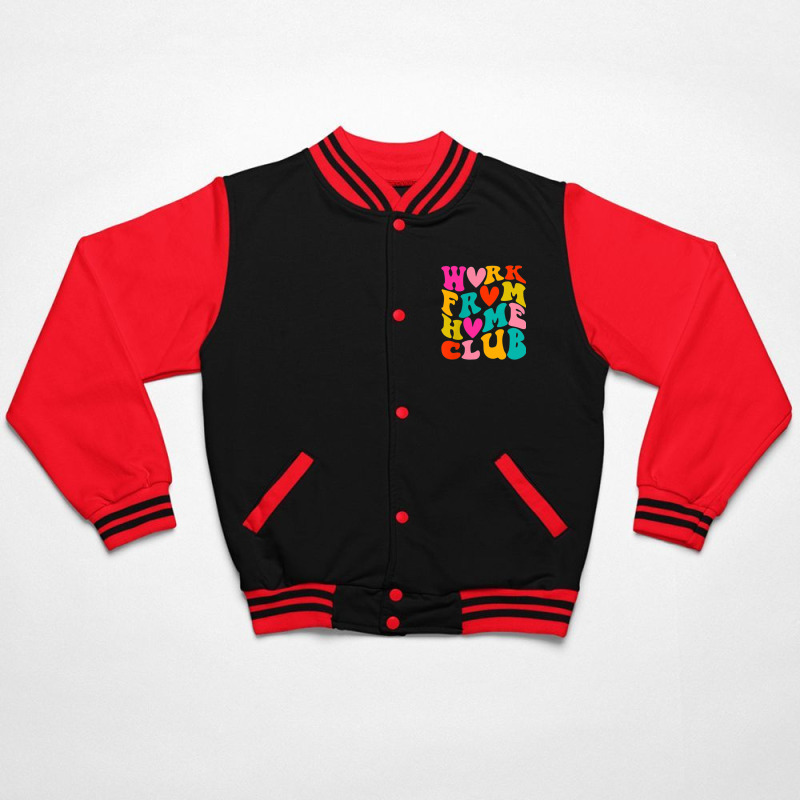 Work From Home Club (front Back) Bomber Jacket by August | Artistshot