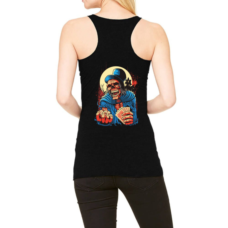 Scream Skull Catch Dice And Playing Card Racerback Tank by Heri Iye | Artistshot