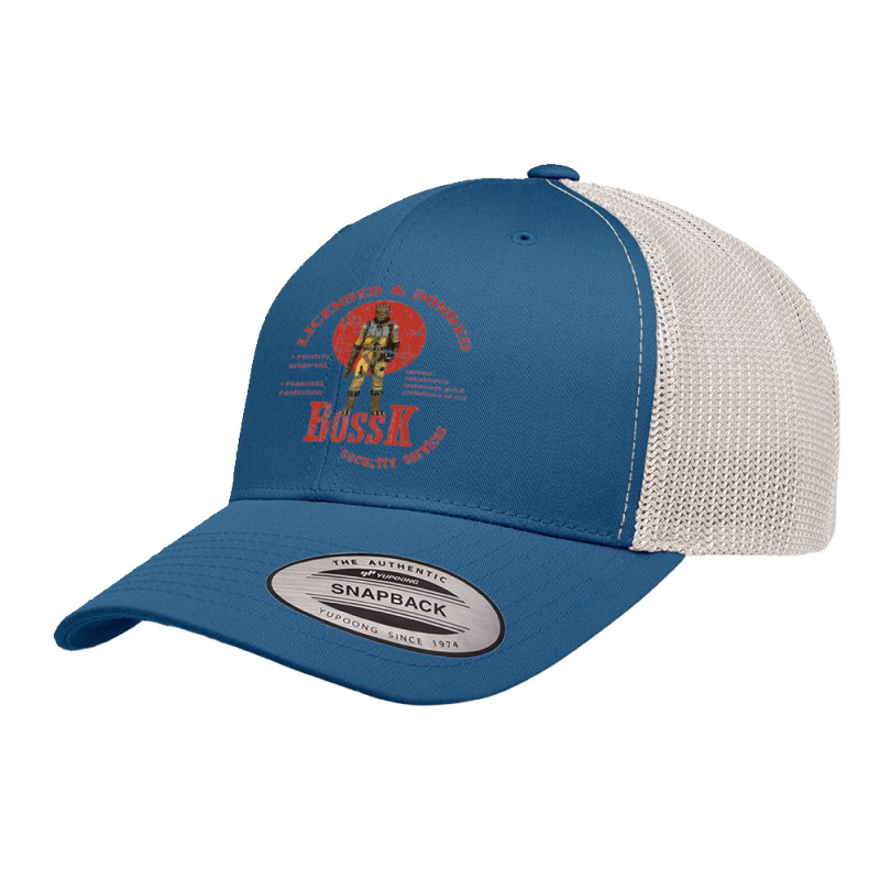 Bossk Security Services Distressed   Bossk Retro Trucker Cap by bazgrafton | Artistshot