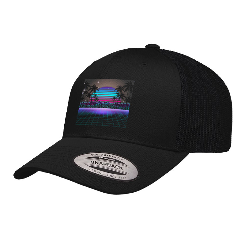 Synthwave T  Shirt Fascinating Dusk Retrowave T  Shirt Retro Trucker Cap by geffertz | Artistshot