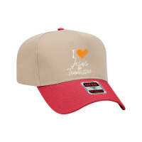 I Love Jesus And Tennessee Orange Heart Cute Fan Adjustable Baseball Cap | Artistshot