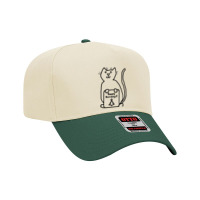 Cute Christmas Cat Says Happy Holidays Line Drawing Adjustable Baseball Cap | Artistshot