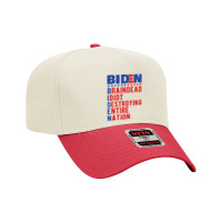 Anti Biden, Braindead Idiot Destroying Entire Nation Adjustable Baseball Cap | Artistshot