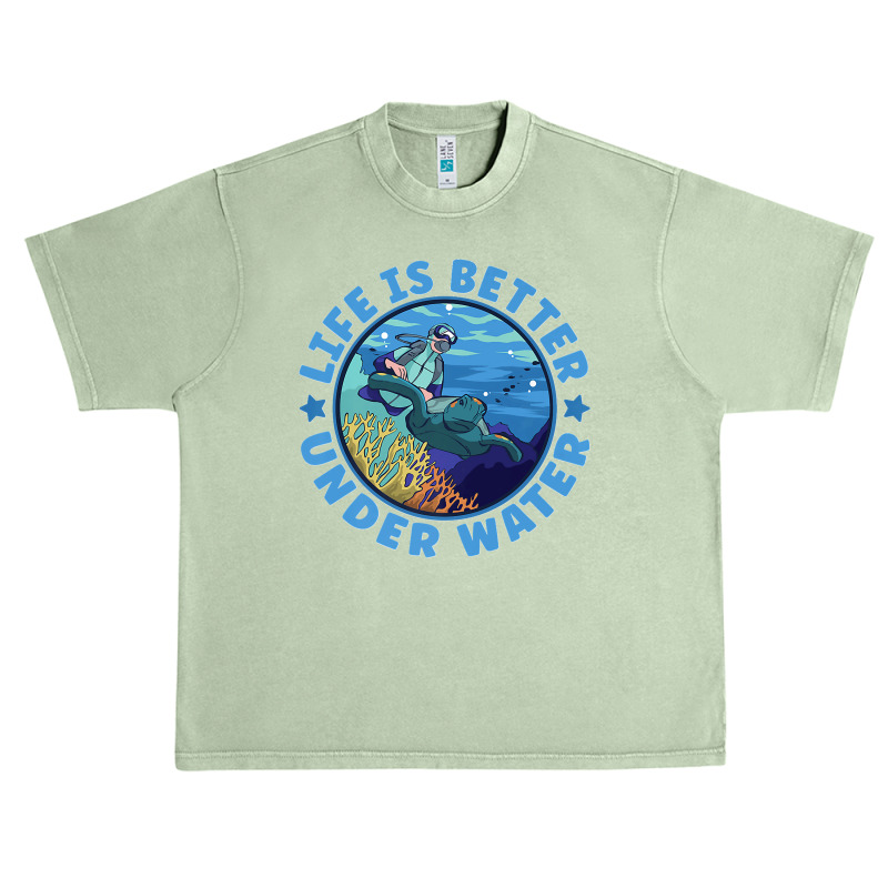 Life Is Better Under Water Marine Biology Scuba Diver Premium Urban Heavy T-shirt | Artistshot