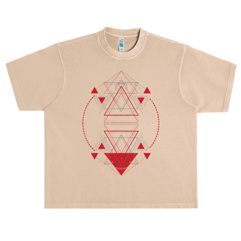 Alien Pyramid Abstract Geometry Sacred Geometry Urban Heavy T-shirt by doboc | Artistshot