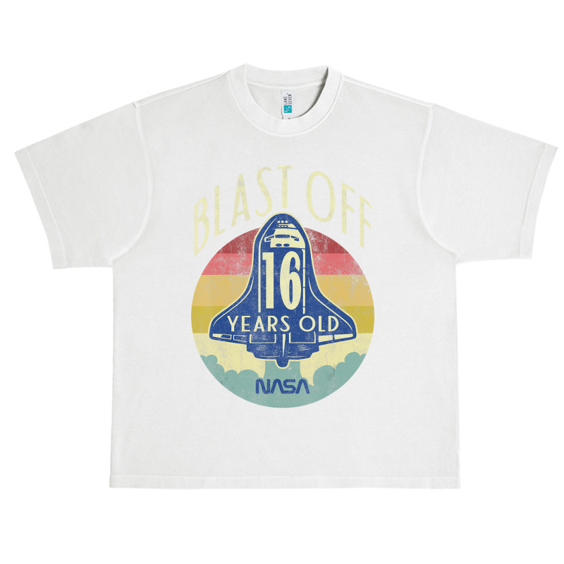 Space Shuttle Blast Off 16th Birthday Retro Portrait Urban Heavy T-shirt by ledo | Artistshot