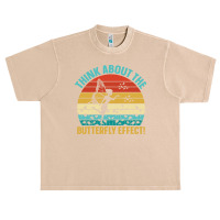 Butterfly Lover Gifts Retro Vintage Style Think About The Butterfly Ef Urban Heavy T-shirt | Artistshot