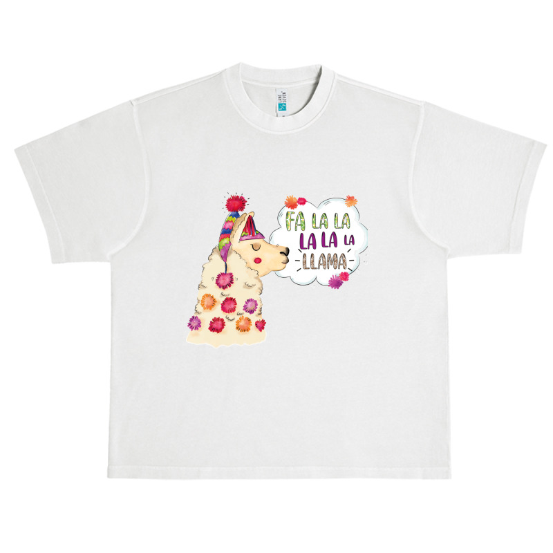 Fa La La La Llama Christmas Santa Urban Heavy T-shirt | Artistshot