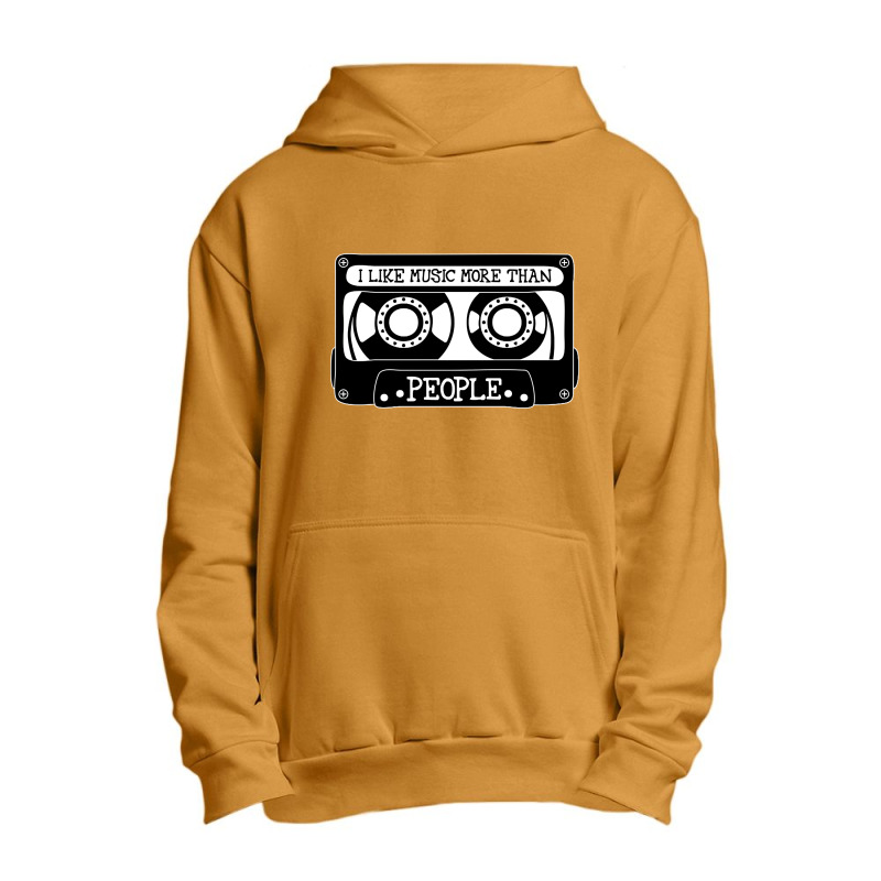 I Like Music More Than People Urban Pullover Hoodie by Garvin Naquin | Artistshot