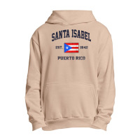 Santa Isabel Puerto Rico Vintage Boricua Flag Athletic Style Raglan Ba Urban Pullover Hoodie | Artistshot