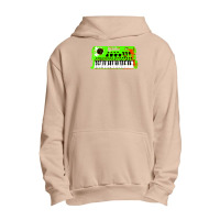 Retro Green Keyboard Synthesiser - Glitchy Mix Urban Pullover Hoodie | Artistshot