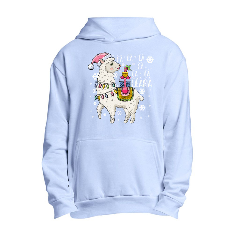 Fa La La Llama Funny Santa Llama Christmas For Family Long Sleeve T Sh Urban Pullover Hoodie | Artistshot