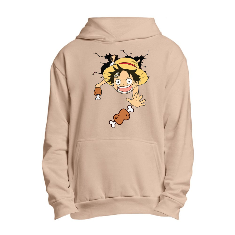 Luffy Kid Meat Catching Urban Pullover Hoodie | Artistshot