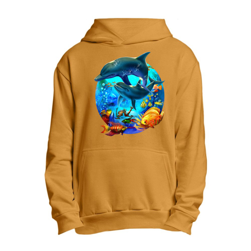 Dolphin Sea Life Save The Ocean Marine Biology Aquarium Urban Pullover Hoodie | Artistshot