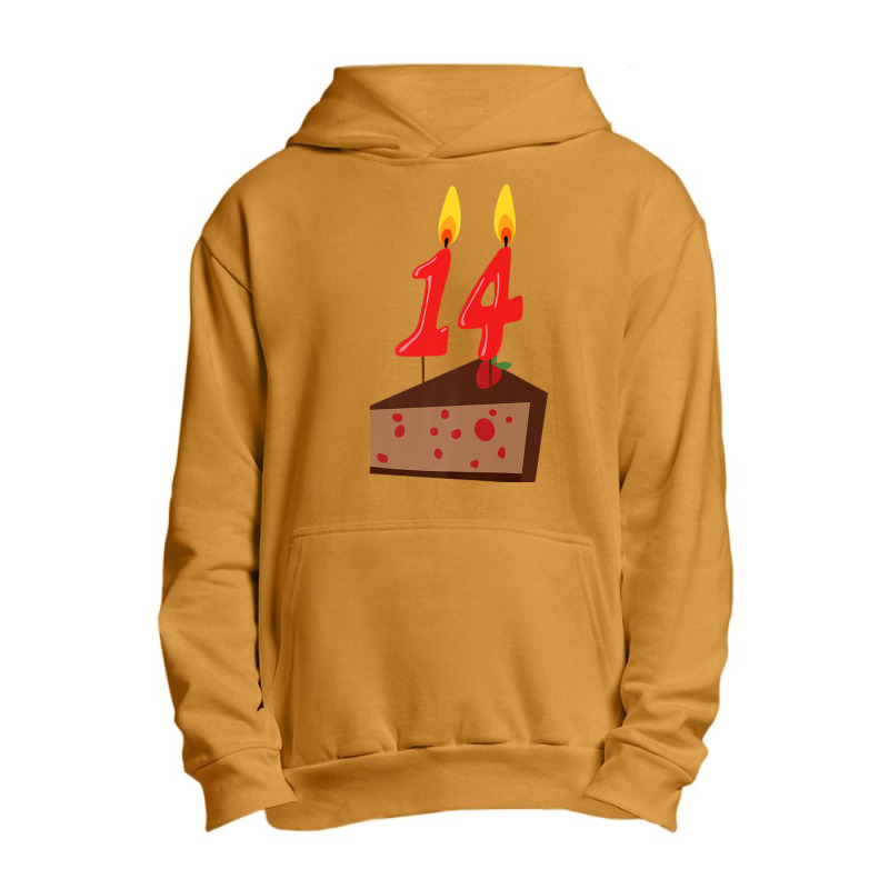 Fourteen (14th) Birthday Cake Outfit For Boys And Girls Premium T Shir Urban Pullover Hoodie | Artistshot