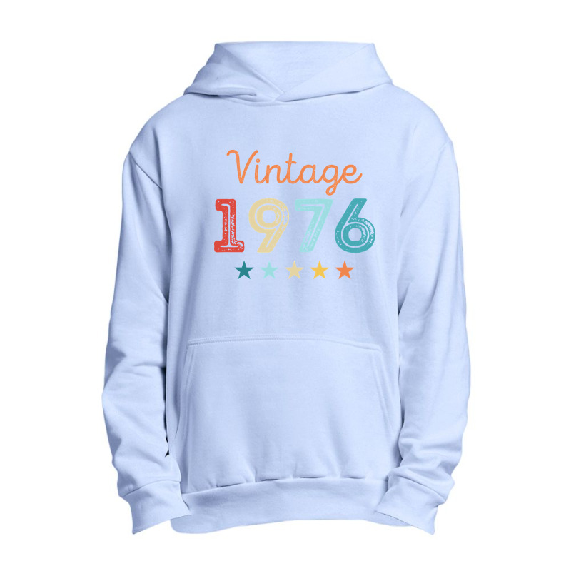 Vintage 1976 50th Birthday Retro Gift 50 Year Old Urban Pullover Hoodie | Artistshot