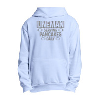 Mens Lineman Serving Pancakes Daily Funny Football Player Urban Pullover Hoodie | Artistshot