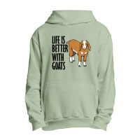 Ironic Farm Animal Life With Goats Urban Pullover Hoodie | Artistshot