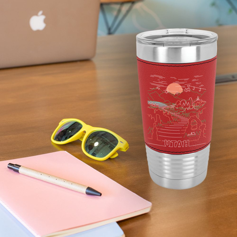 Utah Art  Salt Lake City Ut, Delicate Arch, Bryce, And Zion Leatherette Tumbler | Artistshot