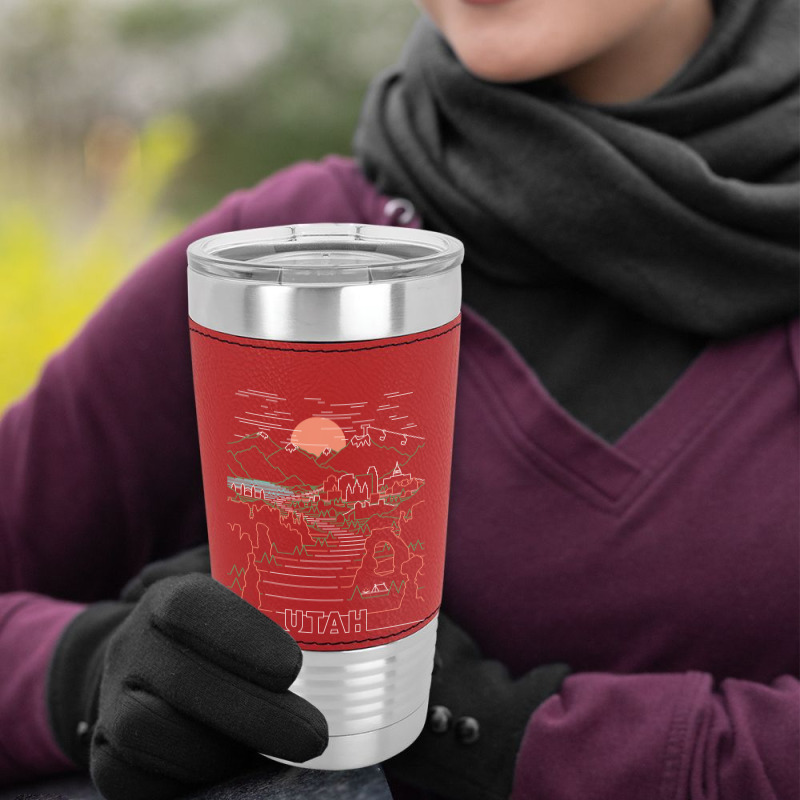 Utah Art  Salt Lake City Ut, Delicate Arch, Bryce, And Zion Leatherette Tumbler | Artistshot