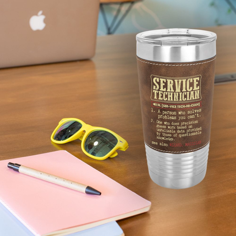 Service Technician Dictionary Term Leatherette Tumbler | Artistshot