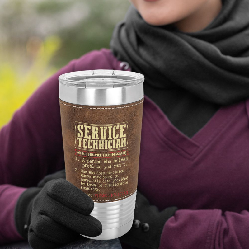 Service Technician Dictionary Term Leatherette Tumbler | Artistshot