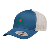 Bangladesh Map Flag Drawing Line Art Retro Trucker Cap | Artistshot