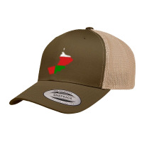 Oman Map Flag Drawing Line Art Retro Trucker Cap | Artistshot