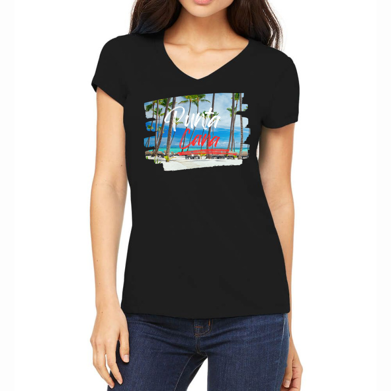 Punta Cana Dominican Republic Women's V-Neck T-Shirt by spreadshirt.com/Wolf shop | Artistshot