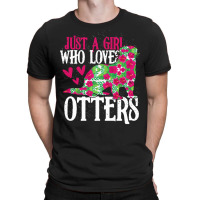 Otter Lover T  Shirt Girl Love Otter Grunge Vintage T  Shirt T-shirt | Artistshot