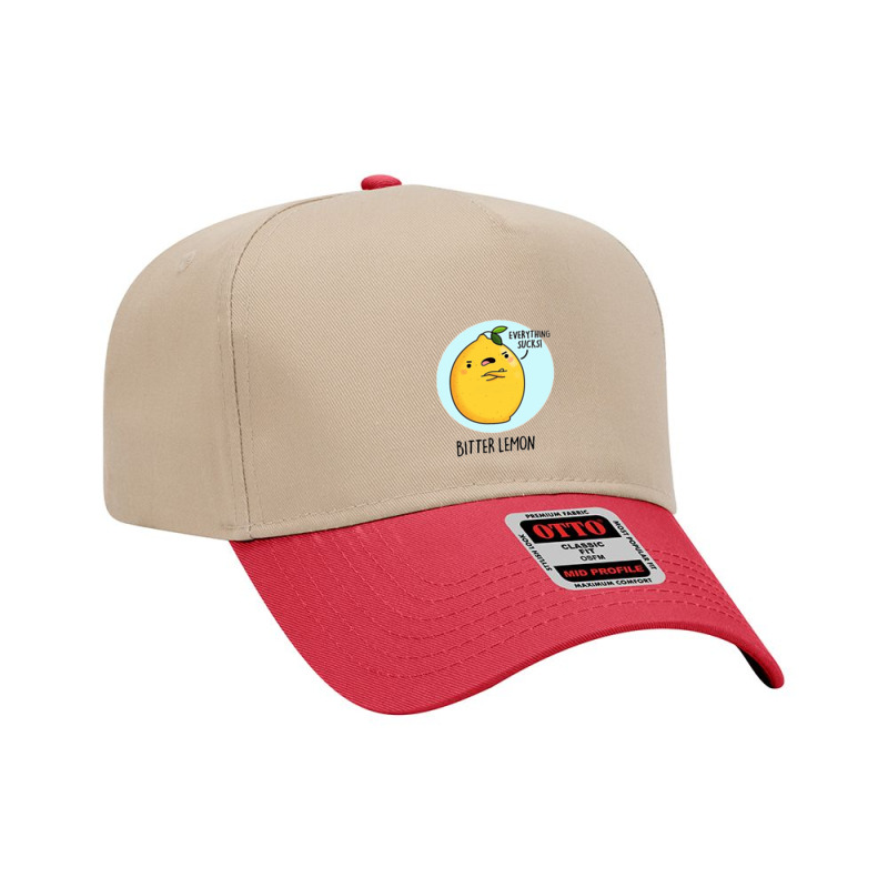 Bitter Lemon Cartoon Pun Adjustable Baseball Cap by CharlesGrooms | Artistshot