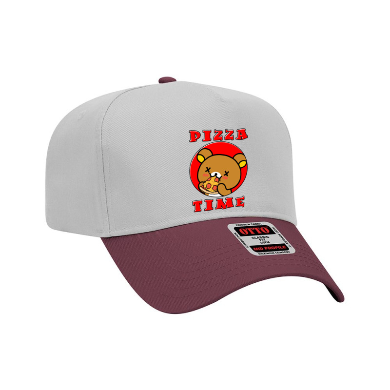 C:\users\dell\desktop\l2\chung 7\rilakkuma Relaxed Bear Pizza Time.png Adjustable Baseball Cap | Artistshot