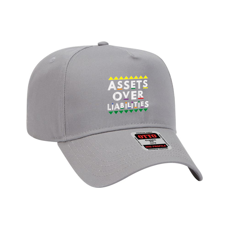 Assets Over Liabilities 80's 90's Style Adjustable Baseball Cap by cm-arts | Artistshot