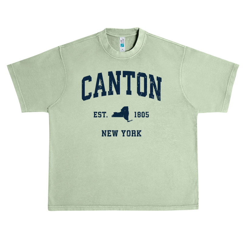 Canton New York Ny Vintage Athletic Navy Sports Design Long Sleeve T S Urban Heavy T-shirt | Artistshot