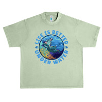 Life Is Better Under Water Marine Biology Scuba Diver Premium Urban Heavy T-shirt | Artistshot