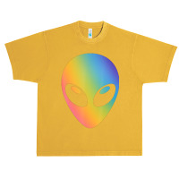 Holographic Glow Effect Alien Head Urban Heavy T-shirt | Artistshot