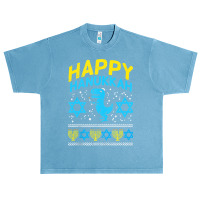 Happy Hanukkah Jewish Trex Ugly Chanukah Sweater Boy Gift Urban Heavy T-shirt | Artistshot