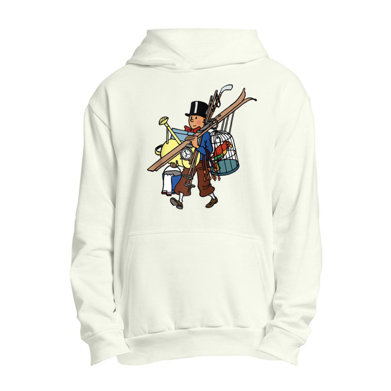 Tin Tin & The Parrot Raglan Baseball Tee Urban Pullover Hoodie | Artistshot